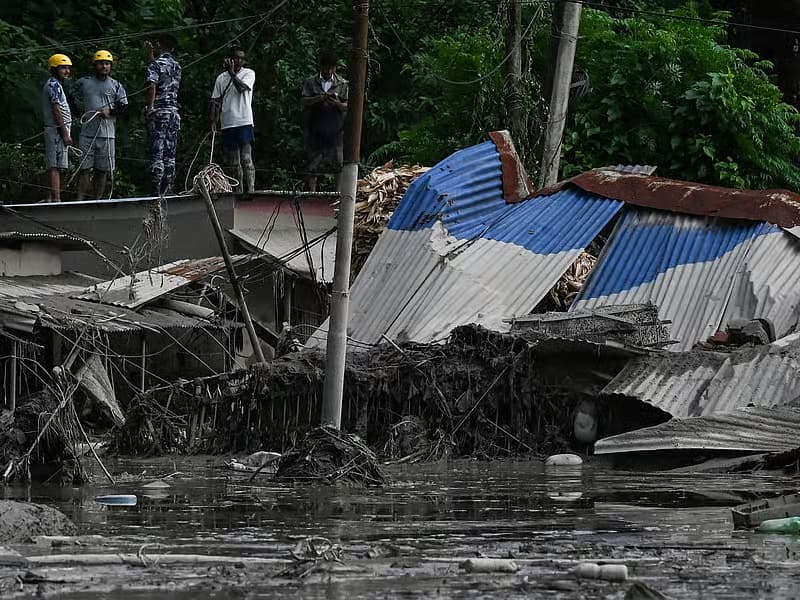 Rescuers search for survivors after floods and landslides in Nepal